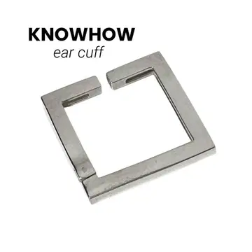 KNOWHOW 노우하우 스퀘어 이어커프 실버925 남녀 공용