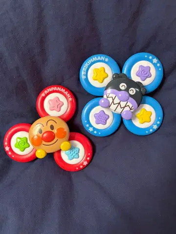 호빵맨 몽중 집중력 업! 어디서든 페타쿠루 뇌 발달 스피너 세트