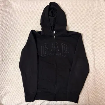 GAP 지퍼 후드티 블랙