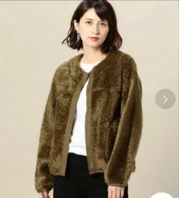 유나이티드 애로우즈 올리브 그린 보아 자켓