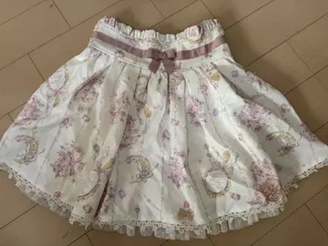 LIZLISA 주얼리 패턴 프린트 플레어 스커트