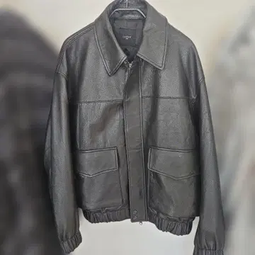 EDIFICE A2 가죽 숏 블루종 M