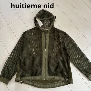 유이테임 새상품 메쉬 후드티 후드 부착