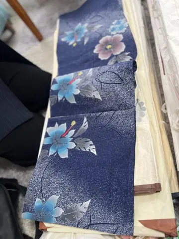 네이비 꽃무늬 유카타