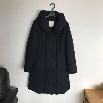 자유구 울 다운 코트 블랙 38