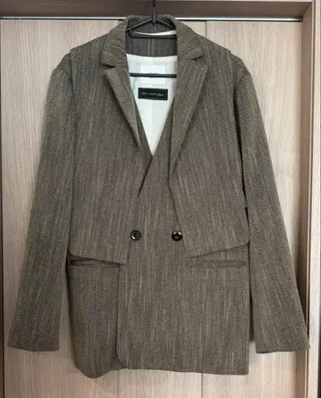 AMERI 테일러드 자켓 그레이쉬 베이지