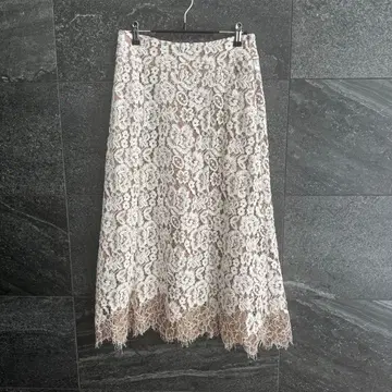 [ 밑단 프린지 ] 이에나 IENA 레이스 플라워 타이트 스커트