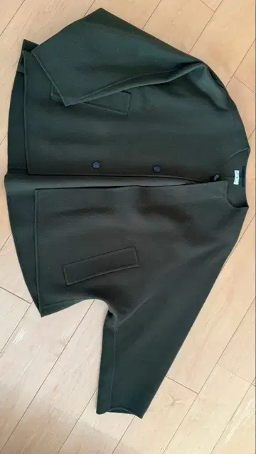 투모로우랜드 울 더블 페이스 망토 코트