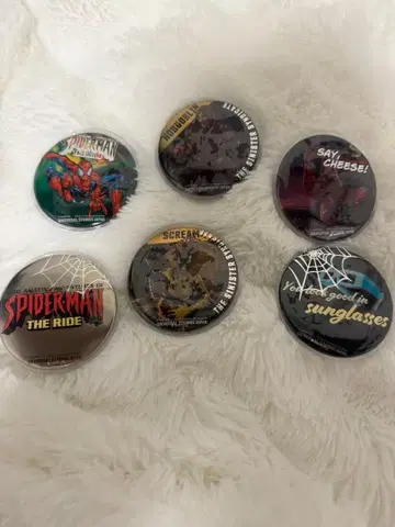 [ 구하기 어려움 ] 스파이더맨 캔뱃지 6개 세트
