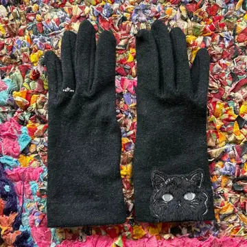 ANNA SUI 검은 고양이 장갑