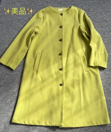 셀프 서비스 라임 그린 롱 코트