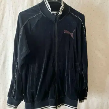 여성용 PUMA 블랙 벨벳 저지