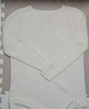 아이보리 리브 니트 원피스