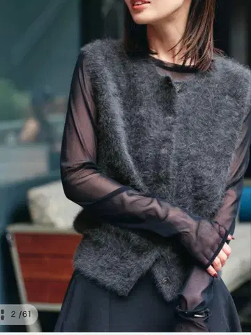 noble FOX/Ca 퍼 니트 프론트 버튼 베스트