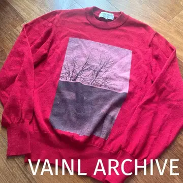 VAINL ARCHIVE 얇은 소재 프린트 스웨터 S