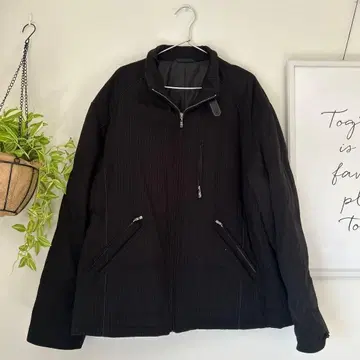 블랙 스트라이프 집업 자켓