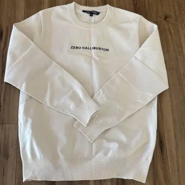 ZERO HALLIBURTON 화이트 크루넥 L