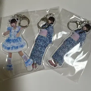 무지개 깃털 미니 아크릴 키링