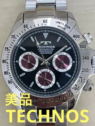 새상품급 TECHNOS 크로노그래프 손목시계