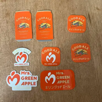 미세스 그린애플 x 기린굿에일 오리지널 스티커 전 6종 세트