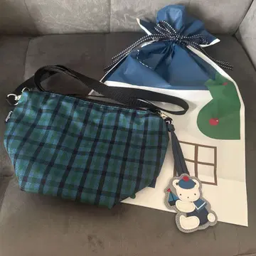 미사용 새상품 파밀리아 미니백 블루 계열 파밀리아 체크