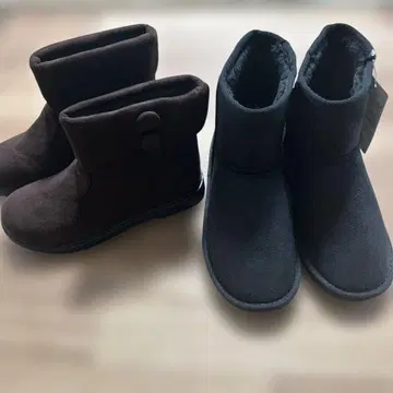 브라운 버튼 어그 부츠