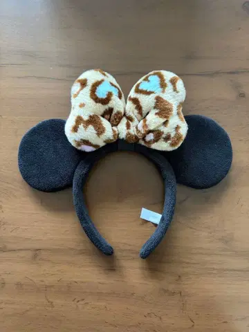 머리띠 레오파드 무늬 리본