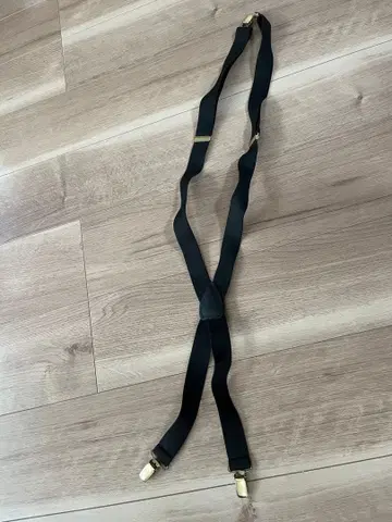 두지엠 클라세 블랙 서스펜더 X자형 골드 클립