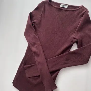 AURALEE 버건디 긴팔 상의 O