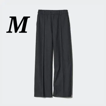 새상품급 브러쉬드 저지 와이드 팬츠 유니클로 다크 그레이 M 사이즈