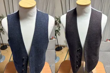 리버서블 트위드 베스트 네이비/브라운 사용감 적고 새상품급.