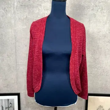 CINEMA CLUB 가디건 볼레로 M 레드 봄/가을 여성용