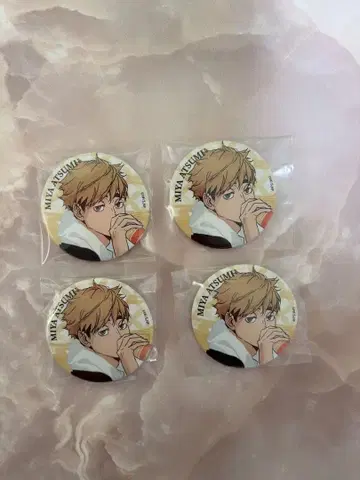 하이큐 극락탕 콜라보 미야 아츠무 캔뱃지 4개