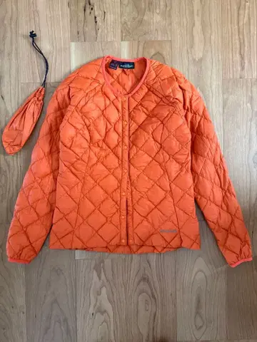 mont-bell 오렌지 다운 자켓 S 수납 봉투 포함