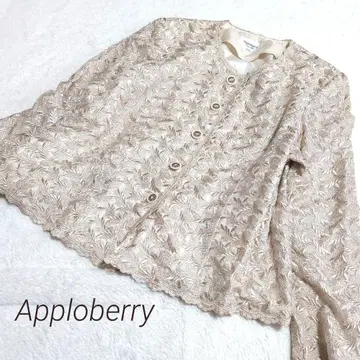 Apploberry 도쿄 소와르 총 자수 노카라 자켓 17호