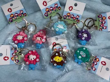 [ 7개 세트 ] 산리오 미야쿠미야쿠 변신 마스코트 파스텔 키링