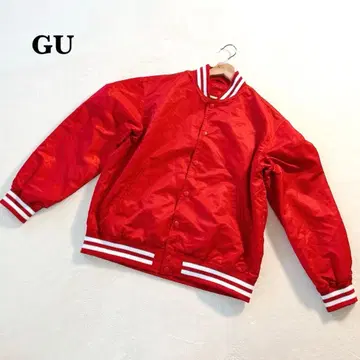 지유 GU 바시티 자켓 XL 레드 라인 자켓