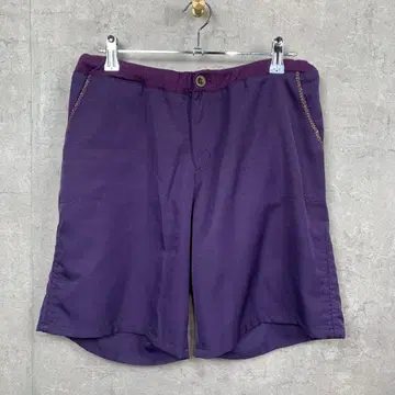 pastel ma'am 하프 팬츠 Free 퍼플 무지 여성용