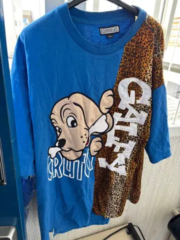 갈피 올드 T셔츠 반팔 GALFY 레오파드 무늬