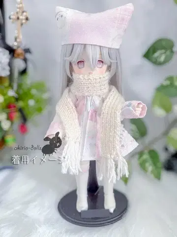 1/6 인형용 손뜨개질 머플러 2025