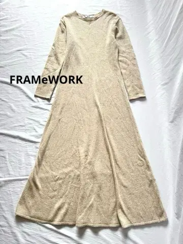 FRAMeWORK 캐시미어 혼방 니트 원피스 프레임워크 맥시 플레어
