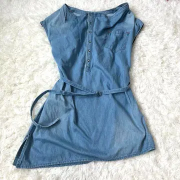 JOHNBULL  데님 원피스 반팔 벨트