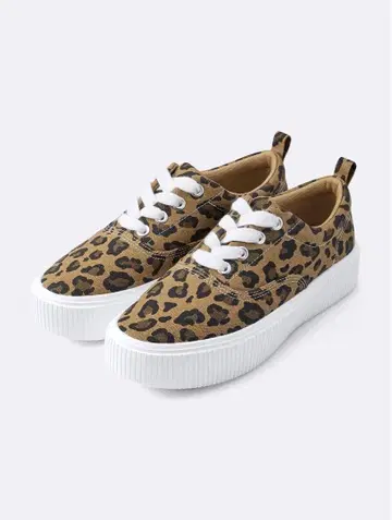 GU 볼륨 솔 캔버스 스니커즈 XL 사이즈 브라운