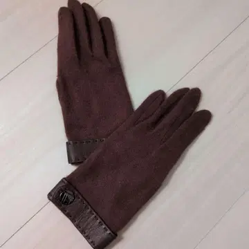 거의 미사용 [ FURLA ] 그로브 여성 장갑 훌라 브라운 갈색