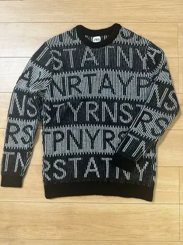ZARA 문자 패턴 니트 스웨터