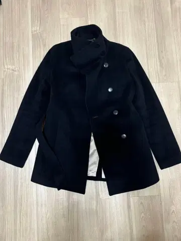 여성용 코트 울 블랙