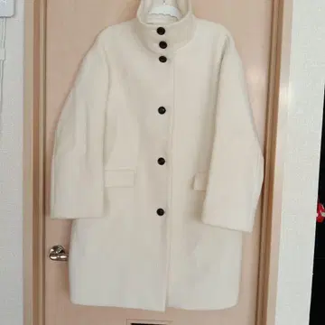 유나이티드 애로우즈 여성용 아이보리 롱 코트 36