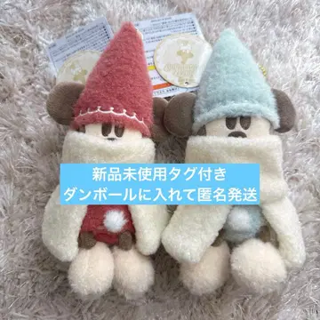 릴린린 인형 배지 스카이블루 & 빨간색 세트