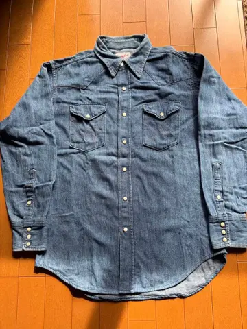 Wrangler 데님 셔츠 16-34 70s 구제 의류