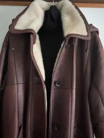 밤 무스탕 코트 롱 M~L